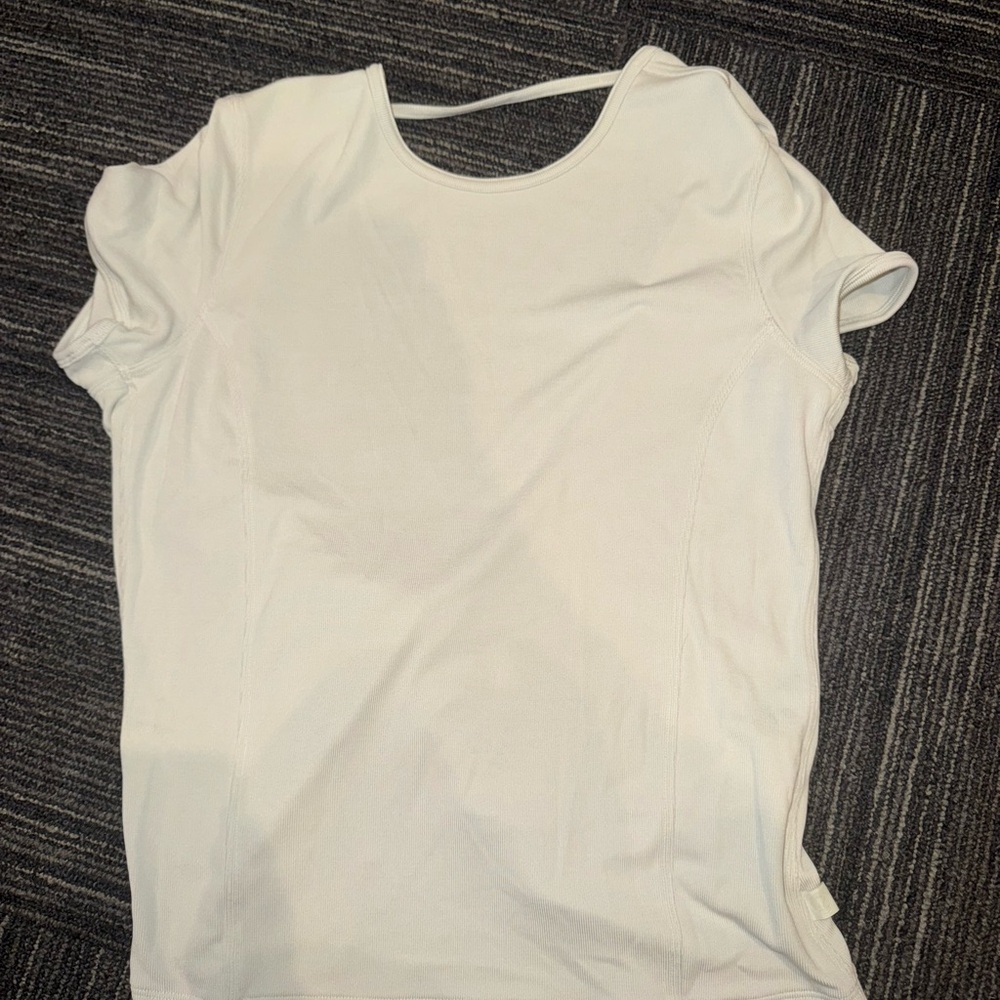 Twist-Back Soft Ribbed Short-Sleeve Top - Picture 5 of 5
